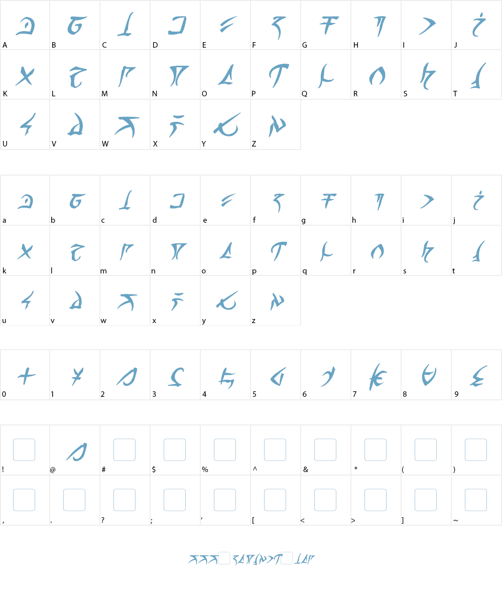 Barazhad Font Character